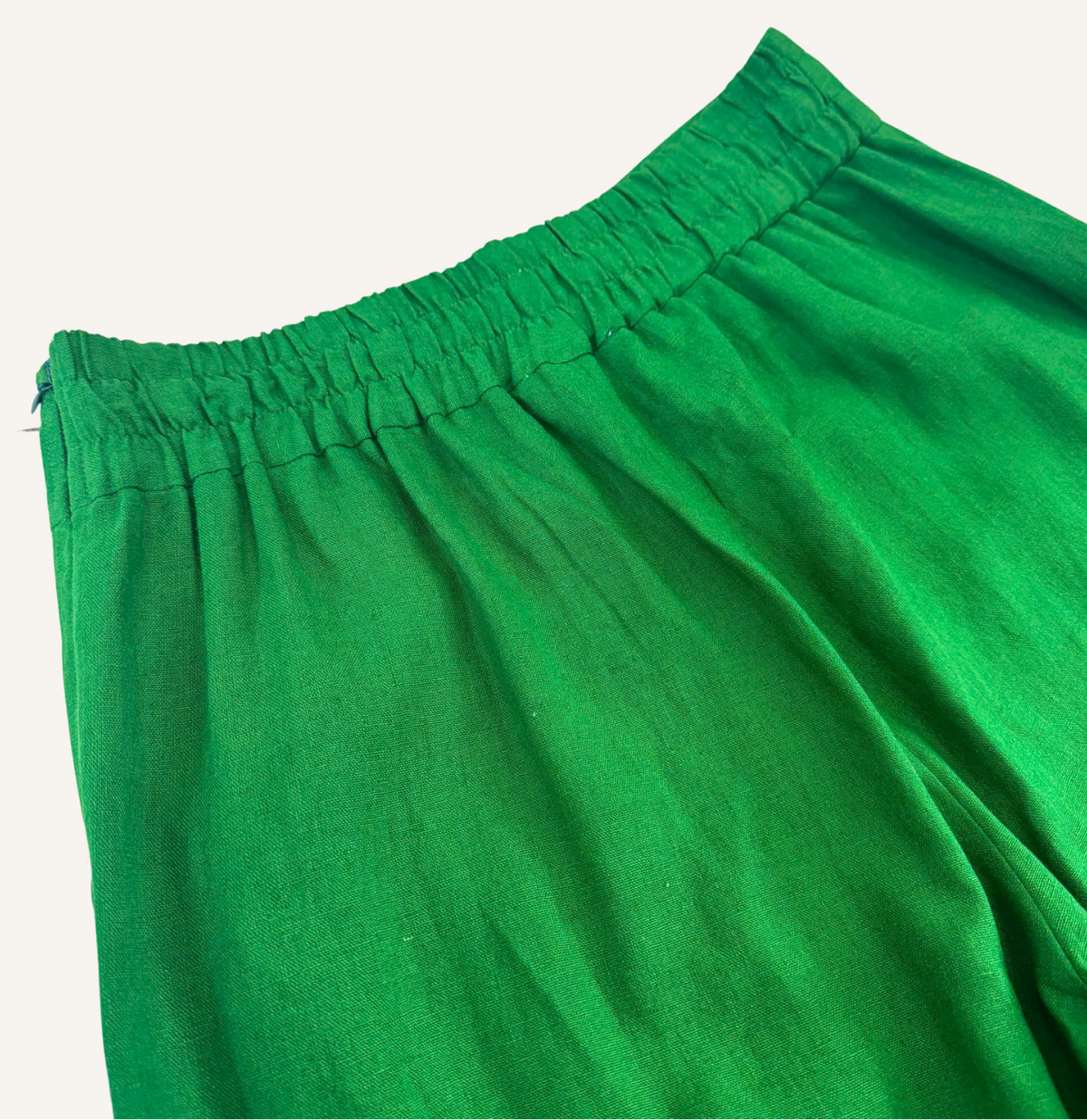 Green02 - Santorini Pants - Linen/Cotton Wide Leg Back Elastic