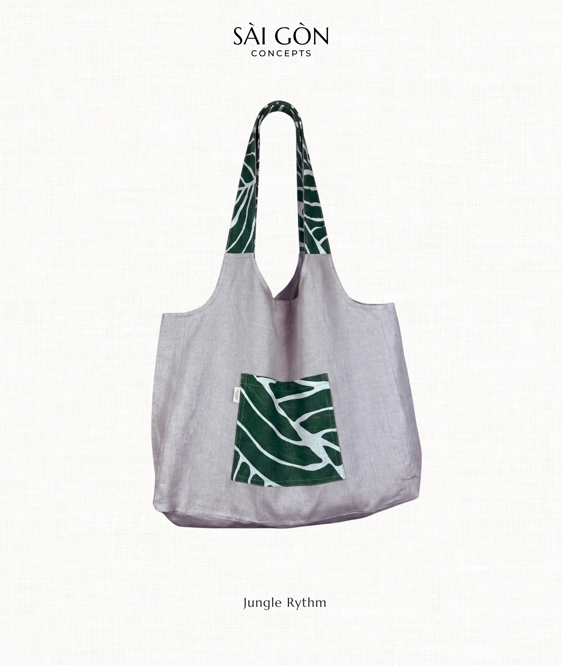 Tote Beach Bag Fully Lined - Jungle Rhythm
