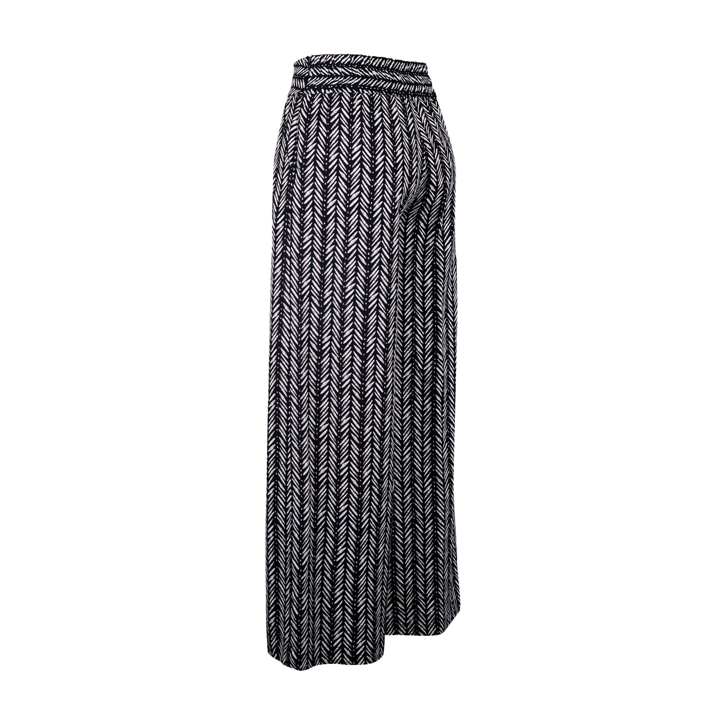Pants - Chevron Safari Wide Leg | Linen-Cotton | Elastic Back Waist