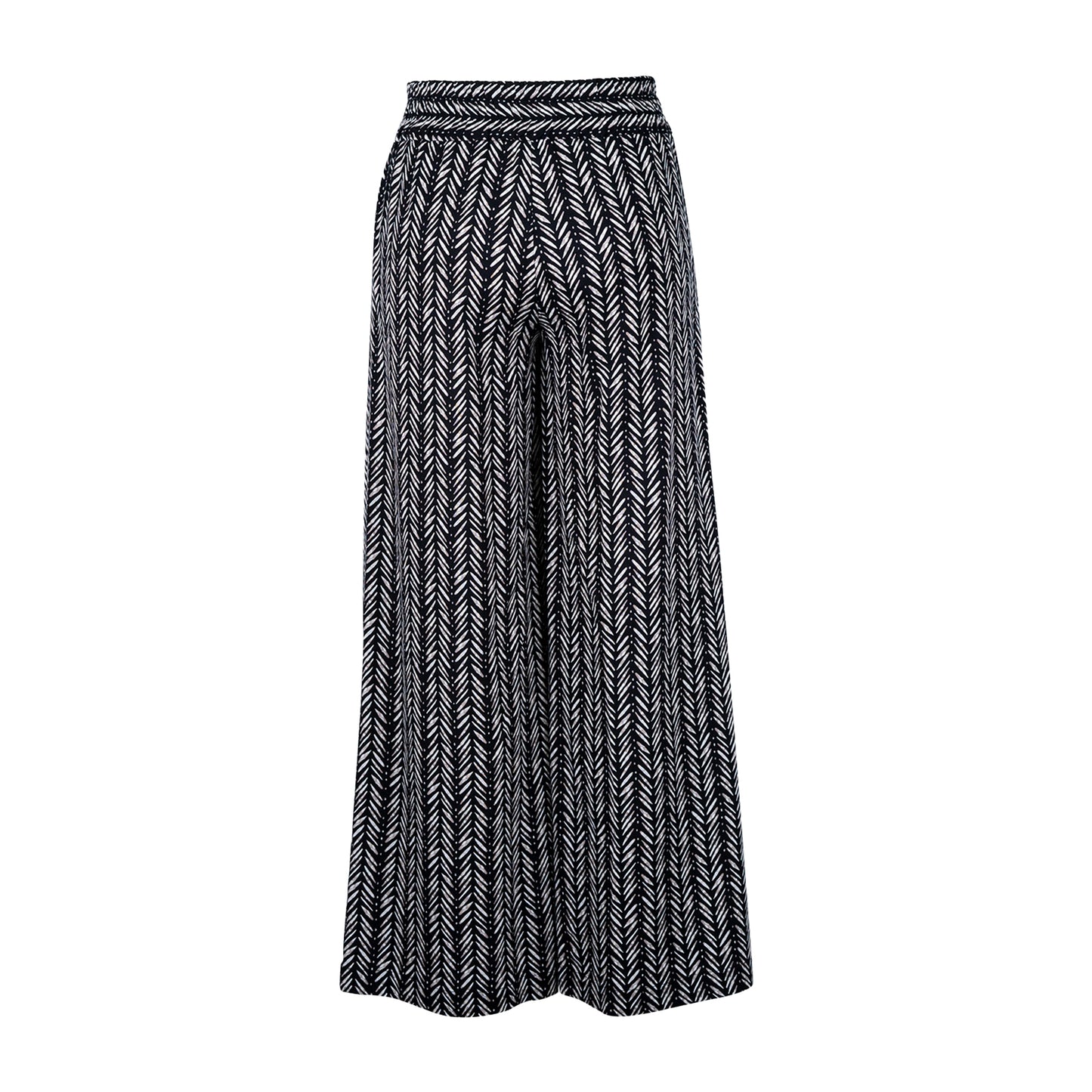 Pants - Chevron Safari Wide Leg | Linen-Cotton | Elastic Back Waist