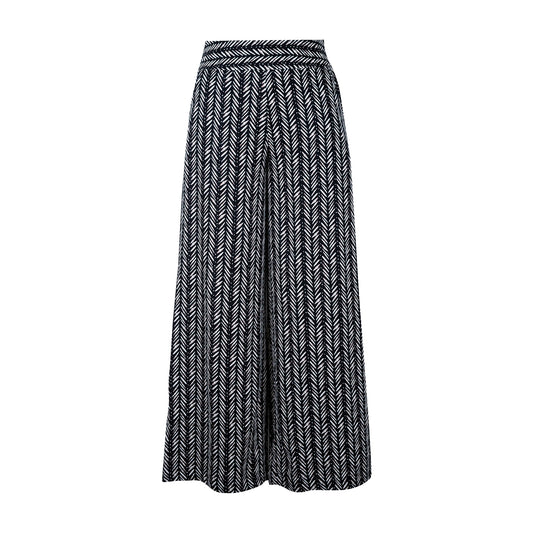 Pants - Chevron Safari Wide Leg | Linen-Cotton | Elastic Back Waist