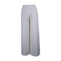 Pants - White Wide Leg | 100% Linen | Elastic Back Waist