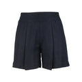 Shorts - Black Wide Leg | 100% Linen | Elastic Back Waist