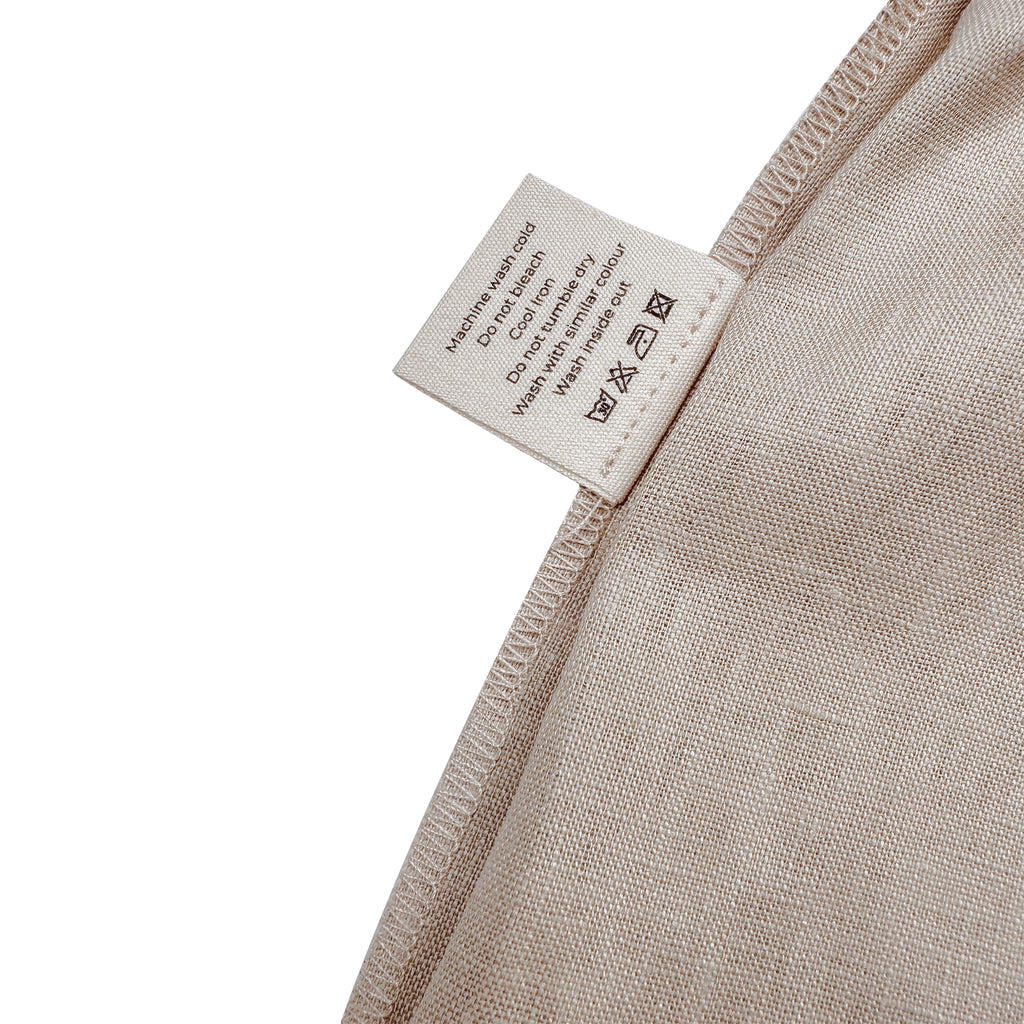 Champagne Aura – 100% Linen Wide-Leg Shorts