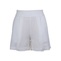 Shorts - White Wide Leg | 100% Linen | Elastic Back Waist