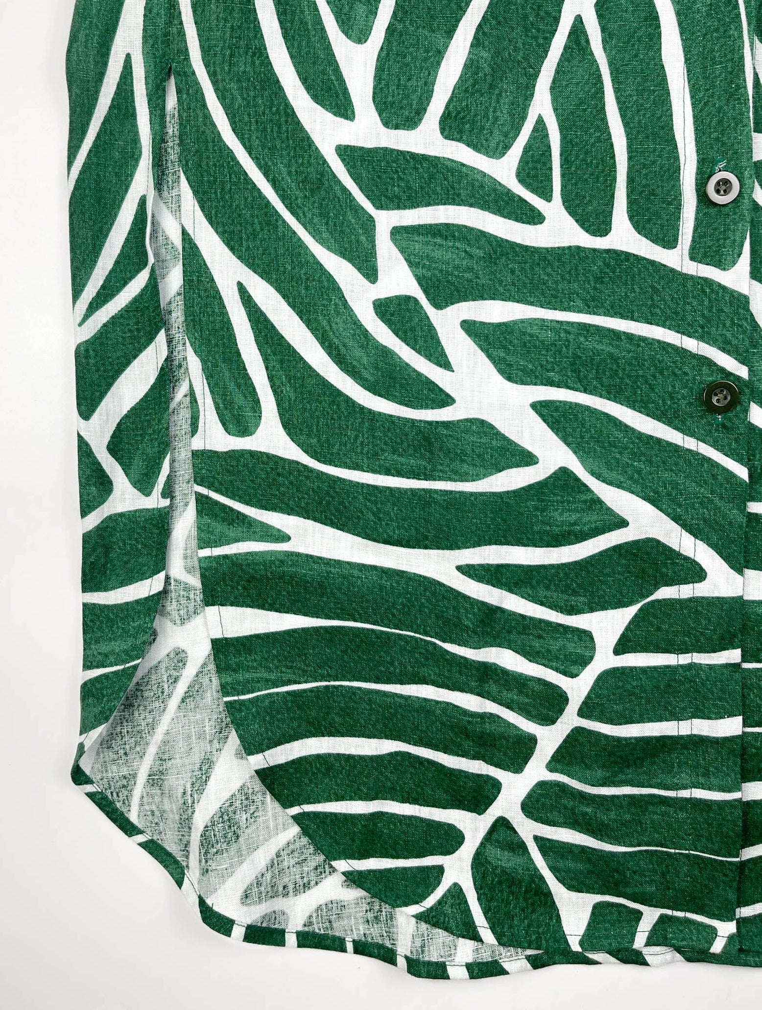 Jungle Rhythm - 100% Linen Maxi Shirt Dress