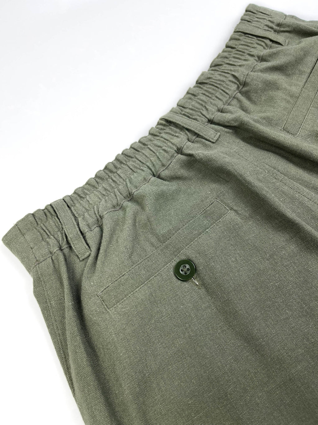 Army Green - Coastal Pants - Linen-Cotton