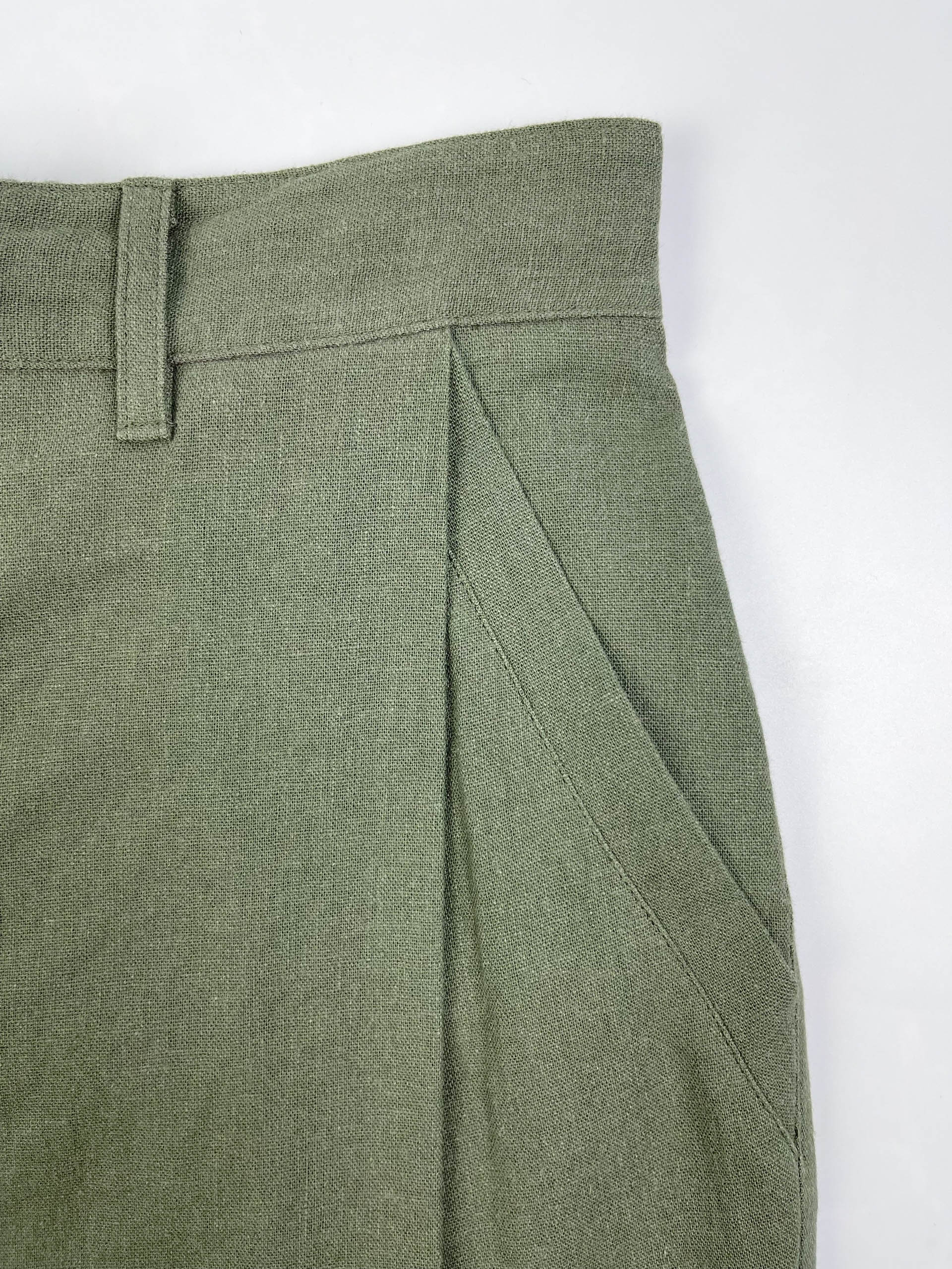 Army Green - Coastal Pants - Linen-Cotton