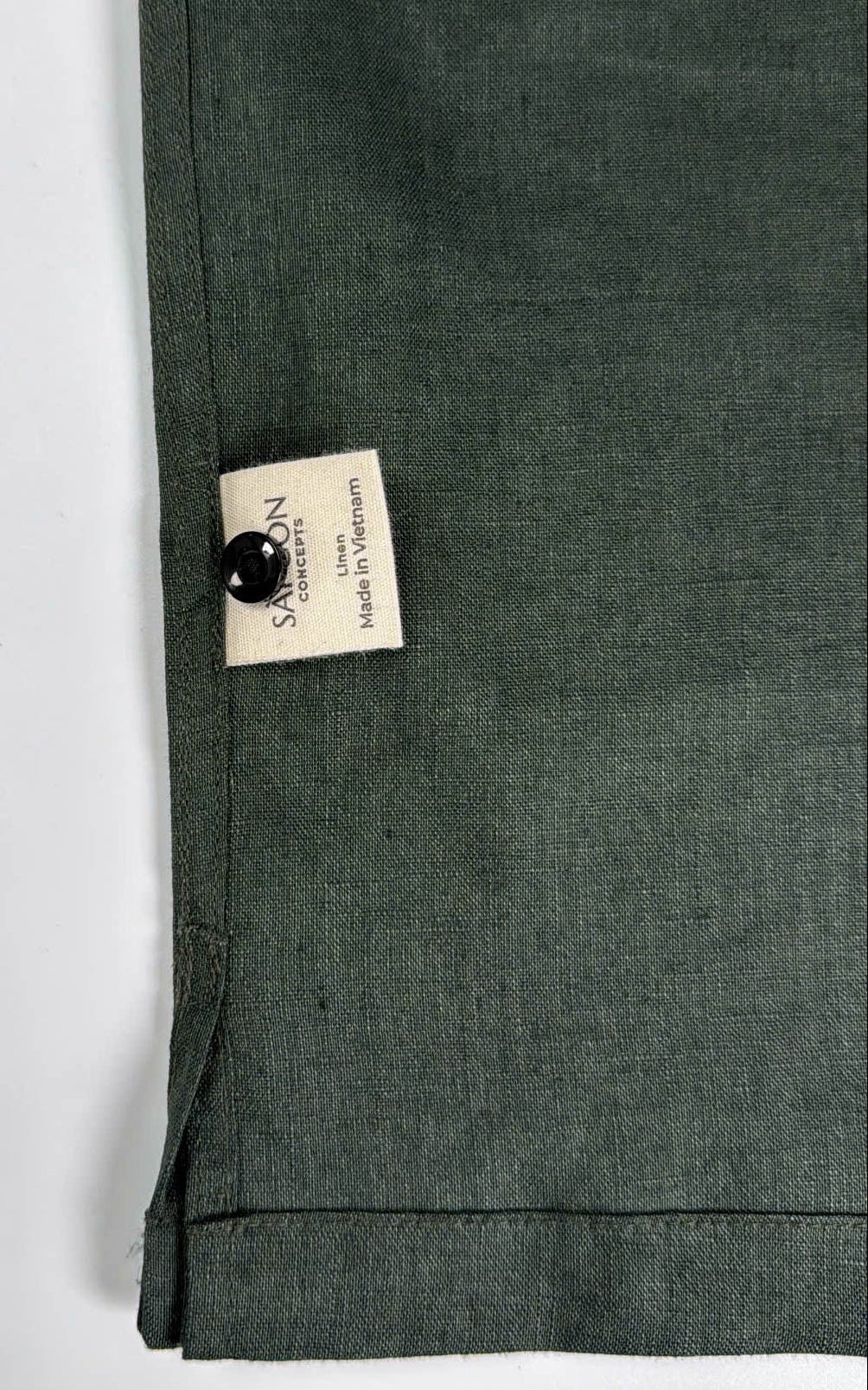 Deep Army - 100% Linen Hawaiian Shirt