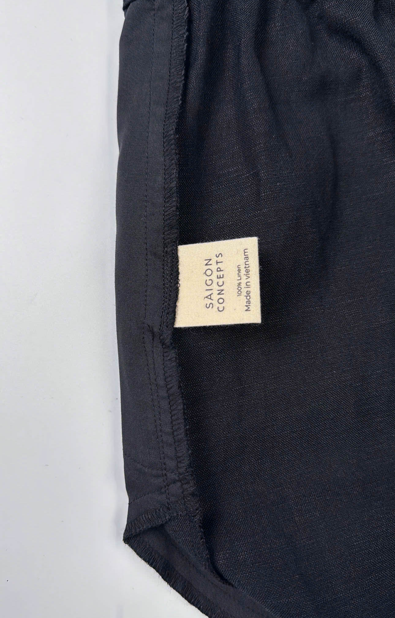 Shorts - Black Wide Leg | 100% Linen | Elastic Back Waist