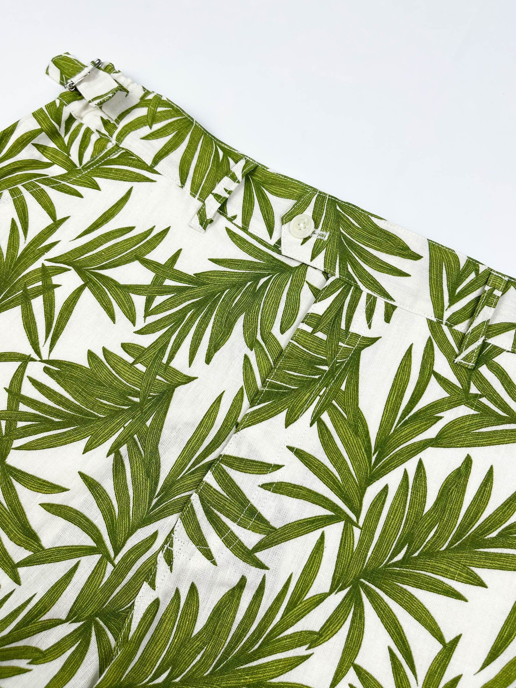 Palm Garden - 100% Linen Cabana Shorts